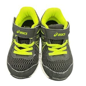Asics Contend 7 Athletic Shoes 6 Black Lace Up Low Top Sneakers Infant Toddler